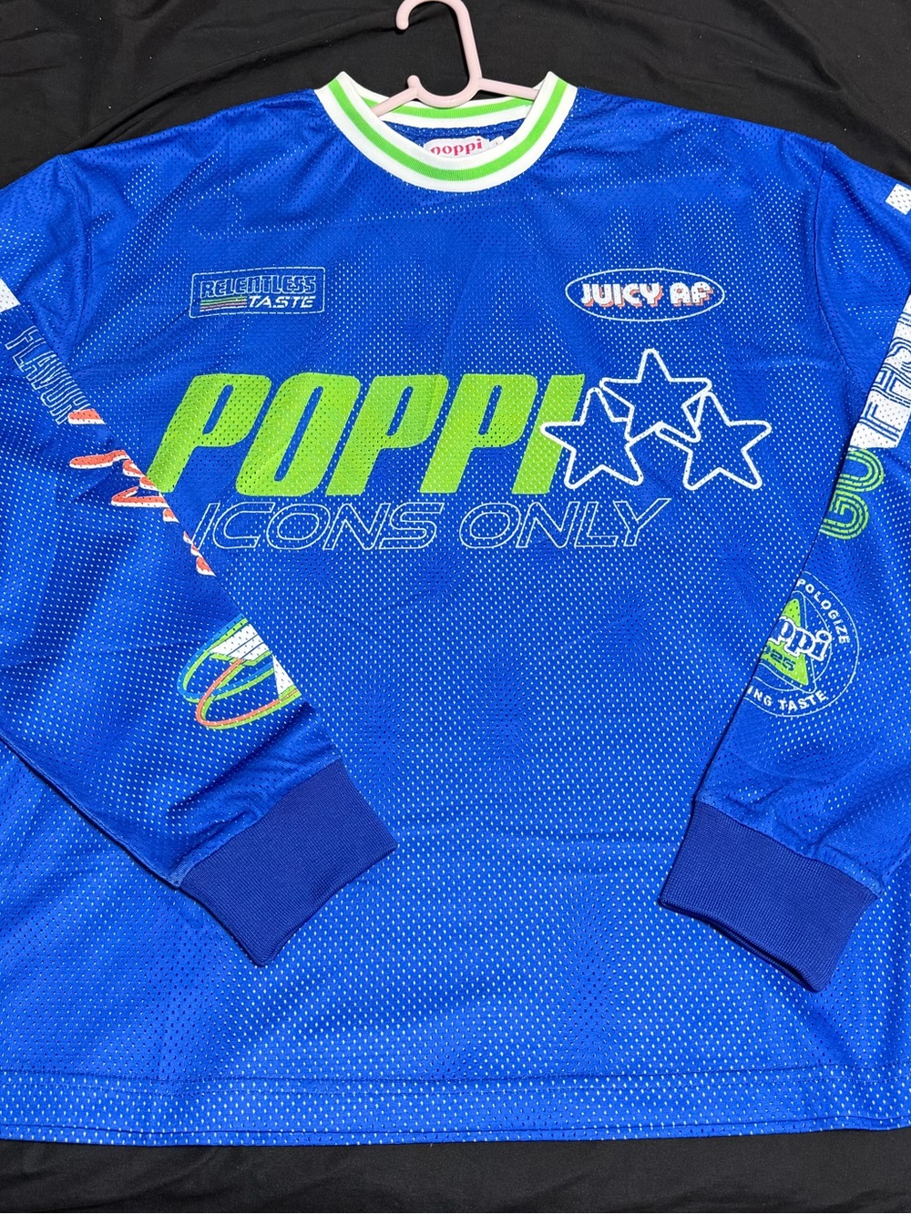 Poppi Iconic Juicy AF Electric Blue Long Sleeve Jersey💙